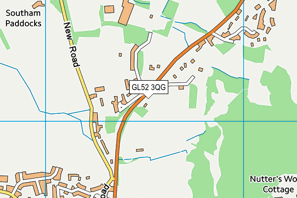 GL52 3QG map - OS VectorMap District (Ordnance Survey)