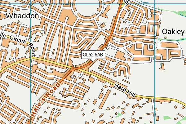 GL52 5AB map - OS VectorMap District (Ordnance Survey)