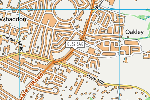 GL52 5AG map - OS VectorMap District (Ordnance Survey)