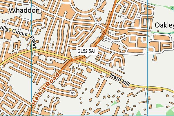 GL52 5AH map - OS VectorMap District (Ordnance Survey)