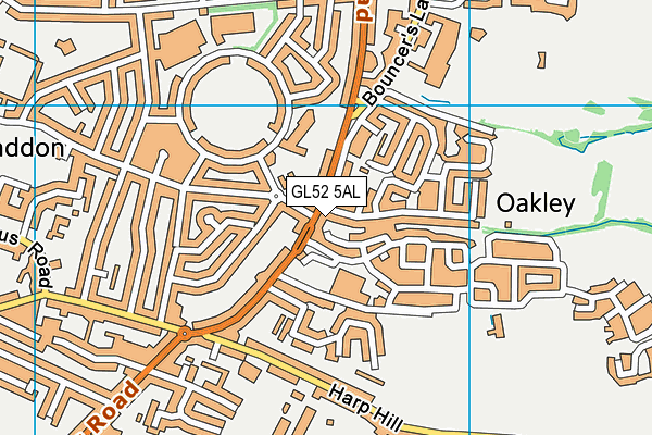 GL52 5AL map - OS VectorMap District (Ordnance Survey)