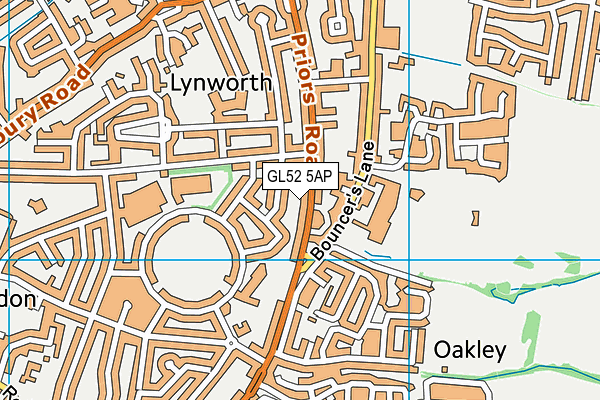 GL52 5AP map - OS VectorMap District (Ordnance Survey)