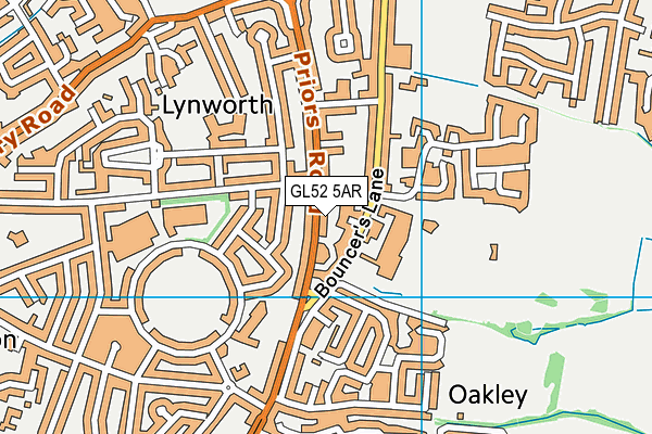 GL52 5AR map - OS VectorMap District (Ordnance Survey)