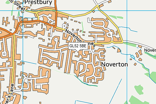 GL52 5BE map - OS VectorMap District (Ordnance Survey)