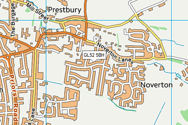 GL52 5BH map - OS VectorMap District (Ordnance Survey)