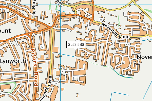 GL52 5BS map - OS VectorMap District (Ordnance Survey)