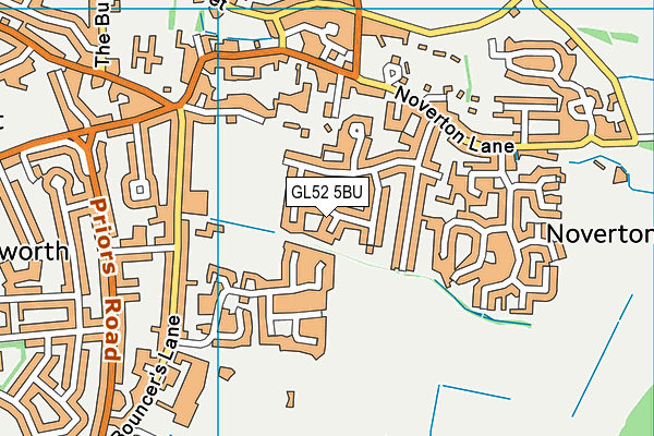 GL52 5BU map - OS VectorMap District (Ordnance Survey)