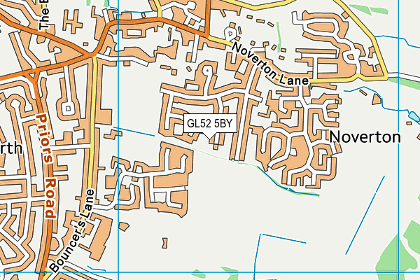 GL52 5BY map - OS VectorMap District (Ordnance Survey)