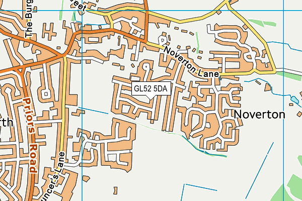 GL52 5DA map - OS VectorMap District (Ordnance Survey)