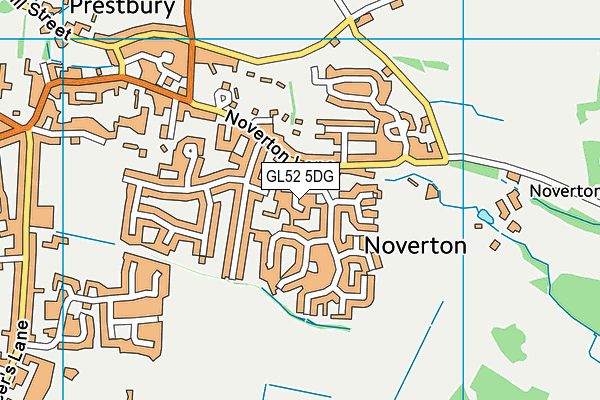GL52 5DG map - OS VectorMap District (Ordnance Survey)