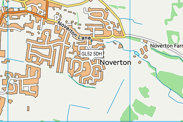 GL52 5DH map - OS VectorMap District (Ordnance Survey)