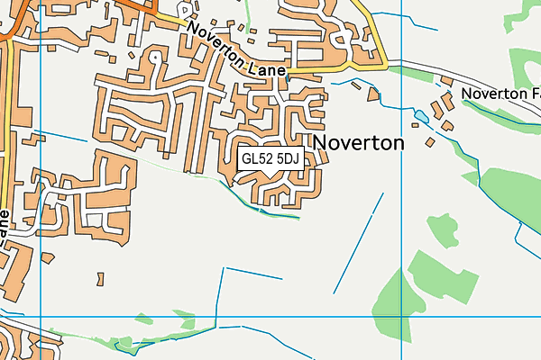 GL52 5DJ map - OS VectorMap District (Ordnance Survey)