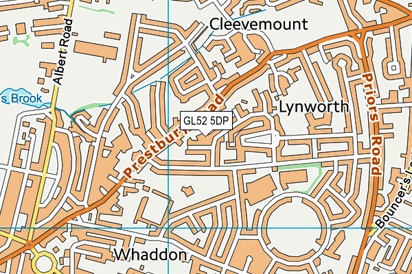 GL52 5DP map - OS VectorMap District (Ordnance Survey)