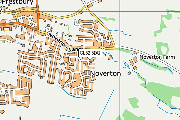 GL52 5DQ map - OS VectorMap District (Ordnance Survey)