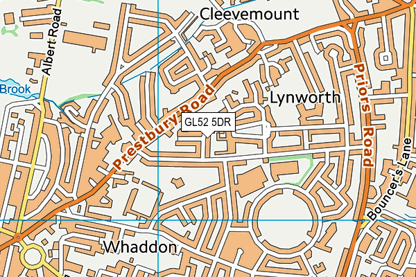 GL52 5DR map - OS VectorMap District (Ordnance Survey)