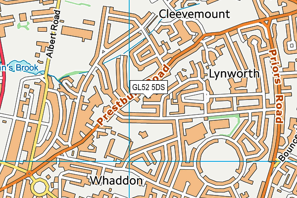 GL52 5DS map - OS VectorMap District (Ordnance Survey)