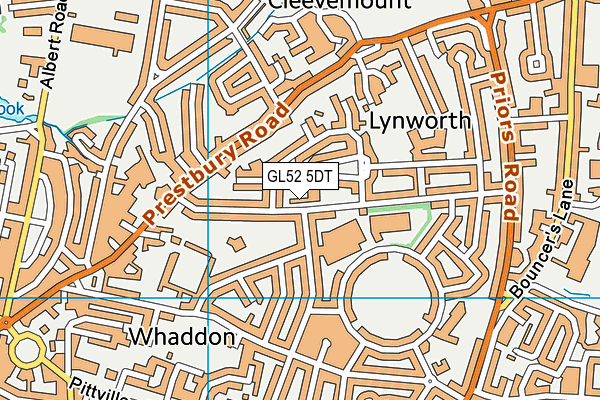 GL52 5DT map - OS VectorMap District (Ordnance Survey)