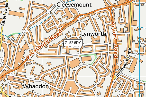 GL52 5DY map - OS VectorMap District (Ordnance Survey)