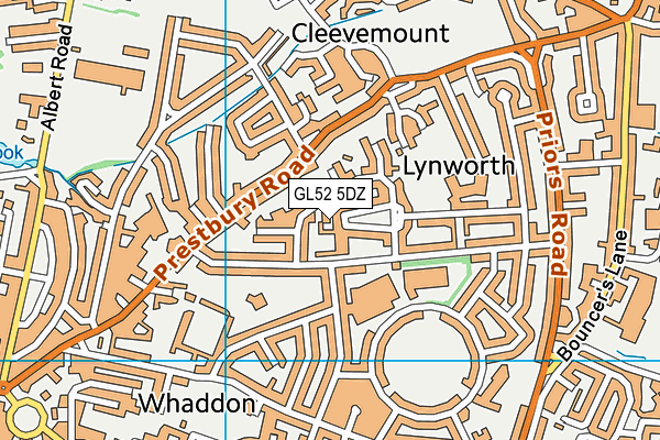 GL52 5DZ map - OS VectorMap District (Ordnance Survey)