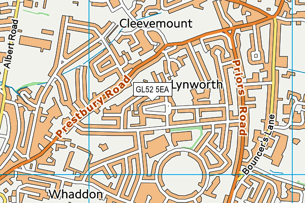 GL52 5EA map - OS VectorMap District (Ordnance Survey)