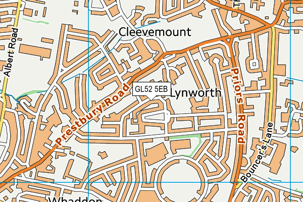 GL52 5EB map - OS VectorMap District (Ordnance Survey)