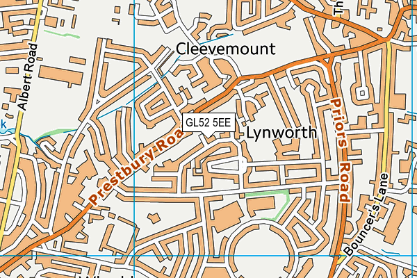 GL52 5EE map - OS VectorMap District (Ordnance Survey)