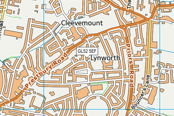 GL52 5EF map - OS VectorMap District (Ordnance Survey)