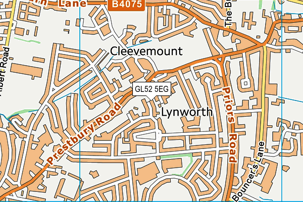 GL52 5EG map - OS VectorMap District (Ordnance Survey)