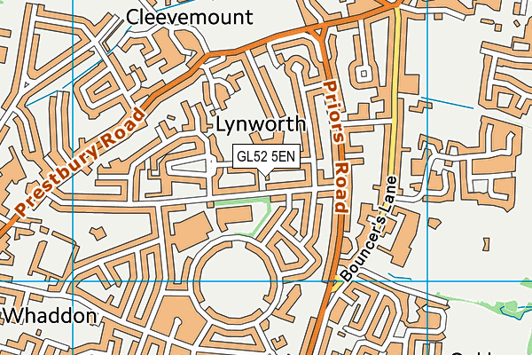 GL52 5EN map - OS VectorMap District (Ordnance Survey)