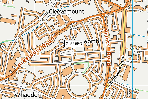 GL52 5EQ map - OS VectorMap District (Ordnance Survey)