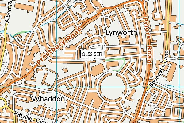 GL52 5ER map - OS VectorMap District (Ordnance Survey)