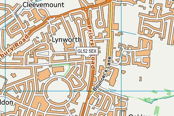 GL52 5EX map - OS VectorMap District (Ordnance Survey)