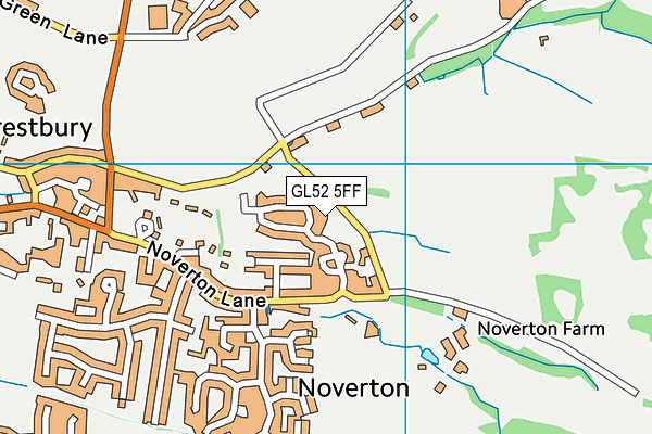 GL52 5FF map - OS VectorMap District (Ordnance Survey)