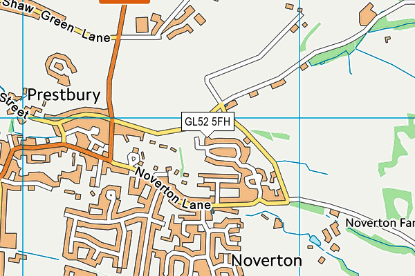 GL52 5FH map - OS VectorMap District (Ordnance Survey)