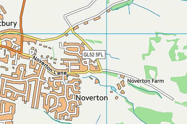 GL52 5FL map - OS VectorMap District (Ordnance Survey)