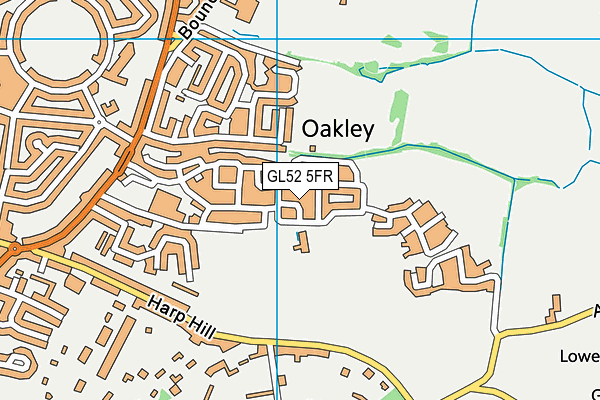 GL52 5FR map - OS VectorMap District (Ordnance Survey)