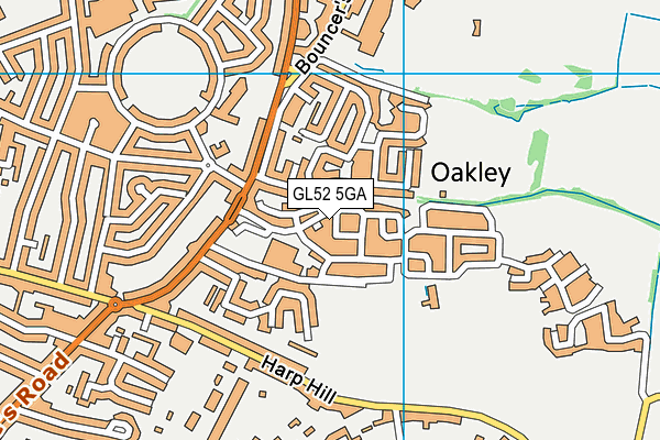 GL52 5GA map - OS VectorMap District (Ordnance Survey)