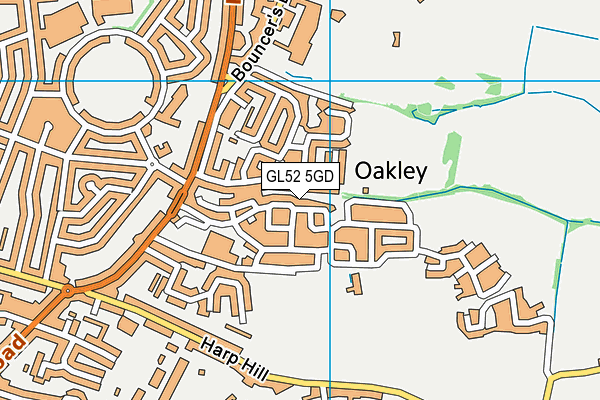 GL52 5GD map - OS VectorMap District (Ordnance Survey)