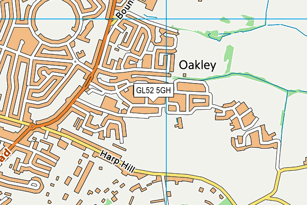 GL52 5GH map - OS VectorMap District (Ordnance Survey)