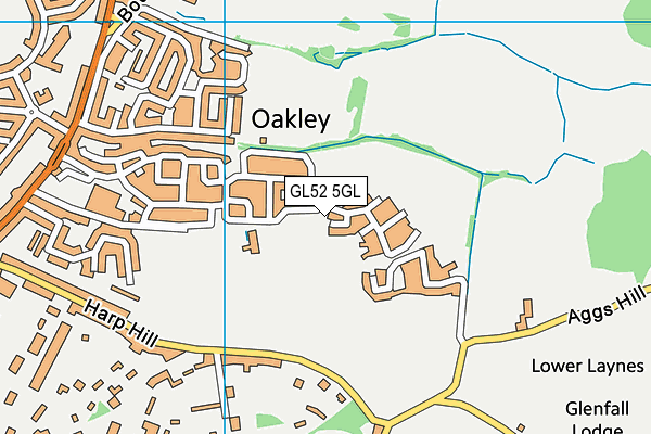 GL52 5GL map - OS VectorMap District (Ordnance Survey)