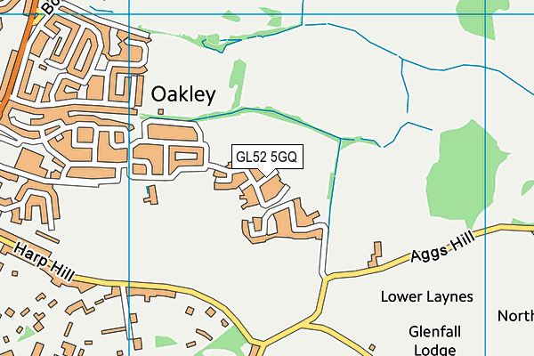 GL52 5GQ map - OS VectorMap District (Ordnance Survey)