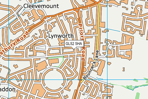 GL52 5HA map - OS VectorMap District (Ordnance Survey)