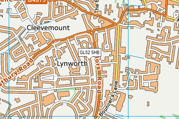 GL52 5HB map - OS VectorMap District (Ordnance Survey)