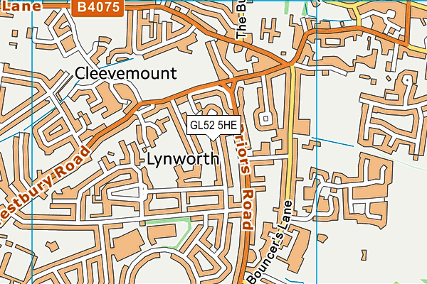 GL52 5HE map - OS VectorMap District (Ordnance Survey)