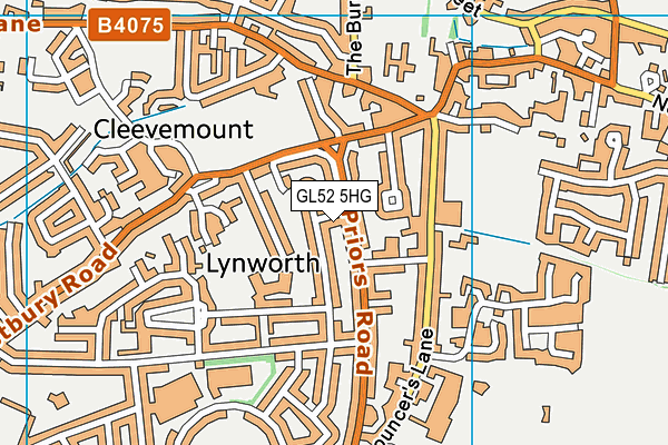 GL52 5HG map - OS VectorMap District (Ordnance Survey)