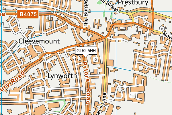 GL52 5HH map - OS VectorMap District (Ordnance Survey)