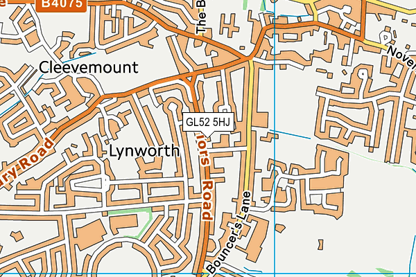 GL52 5HJ map - OS VectorMap District (Ordnance Survey)