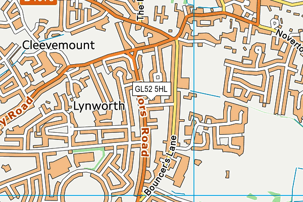 GL52 5HL map - OS VectorMap District (Ordnance Survey)