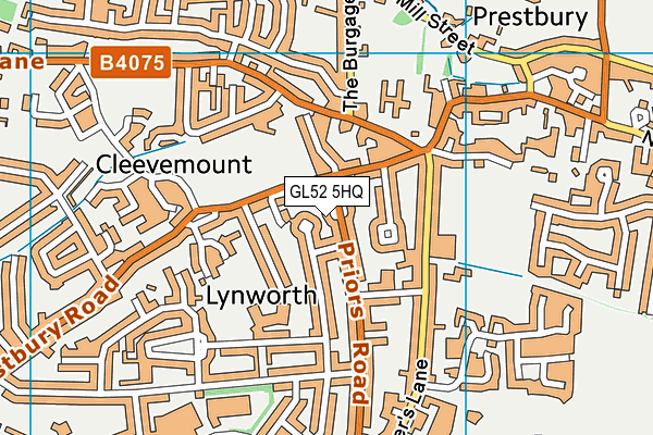 GL52 5HQ map - OS VectorMap District (Ordnance Survey)