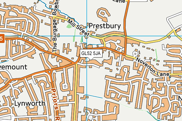 GL52 5JA map - OS VectorMap District (Ordnance Survey)